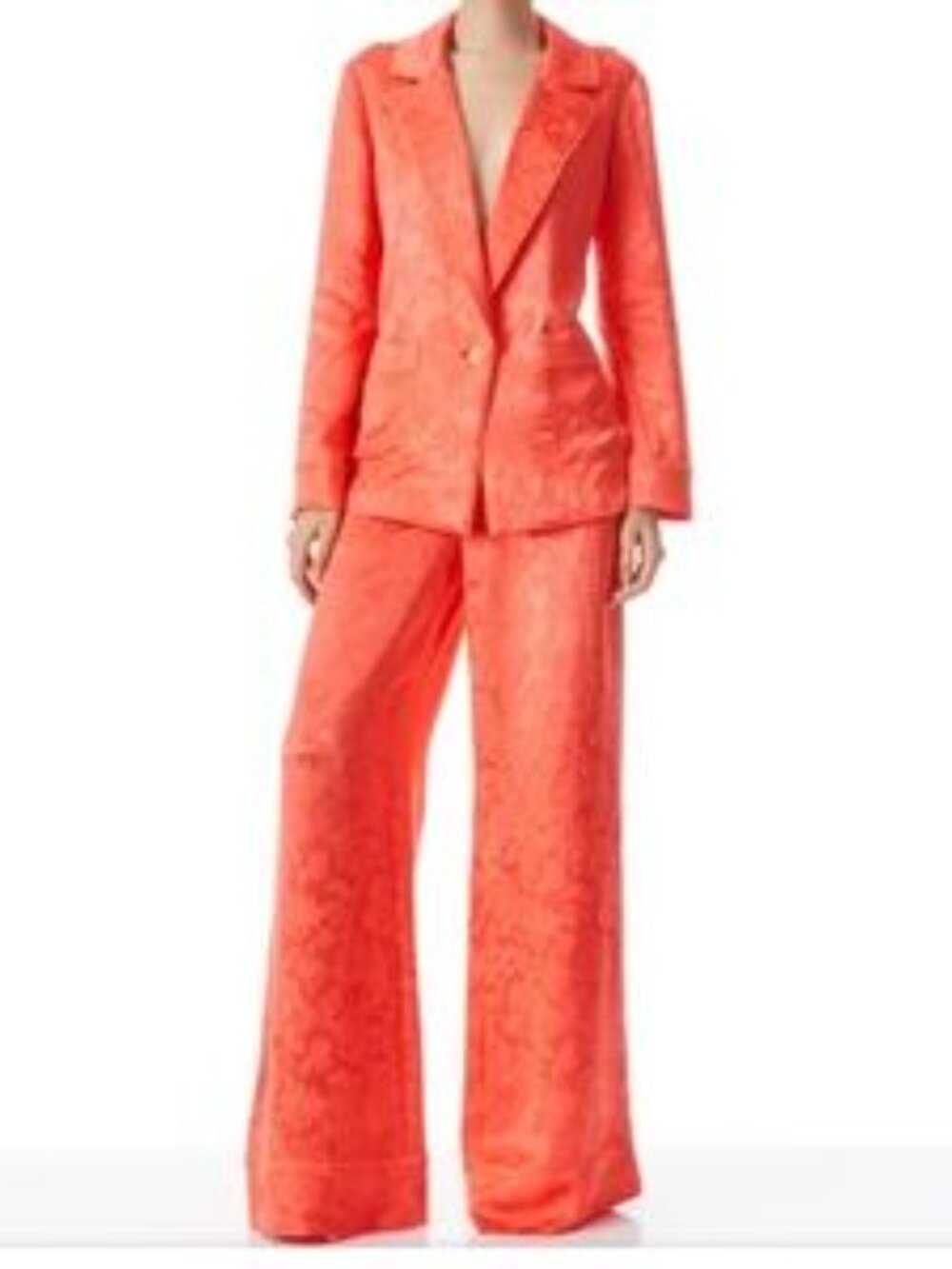 NEW with Tags $800 2pc Alice + Olivia Jacket & Pants Coral sz S